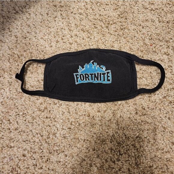 Fortnite black/teal cloth mask  - Picture 1 of 4